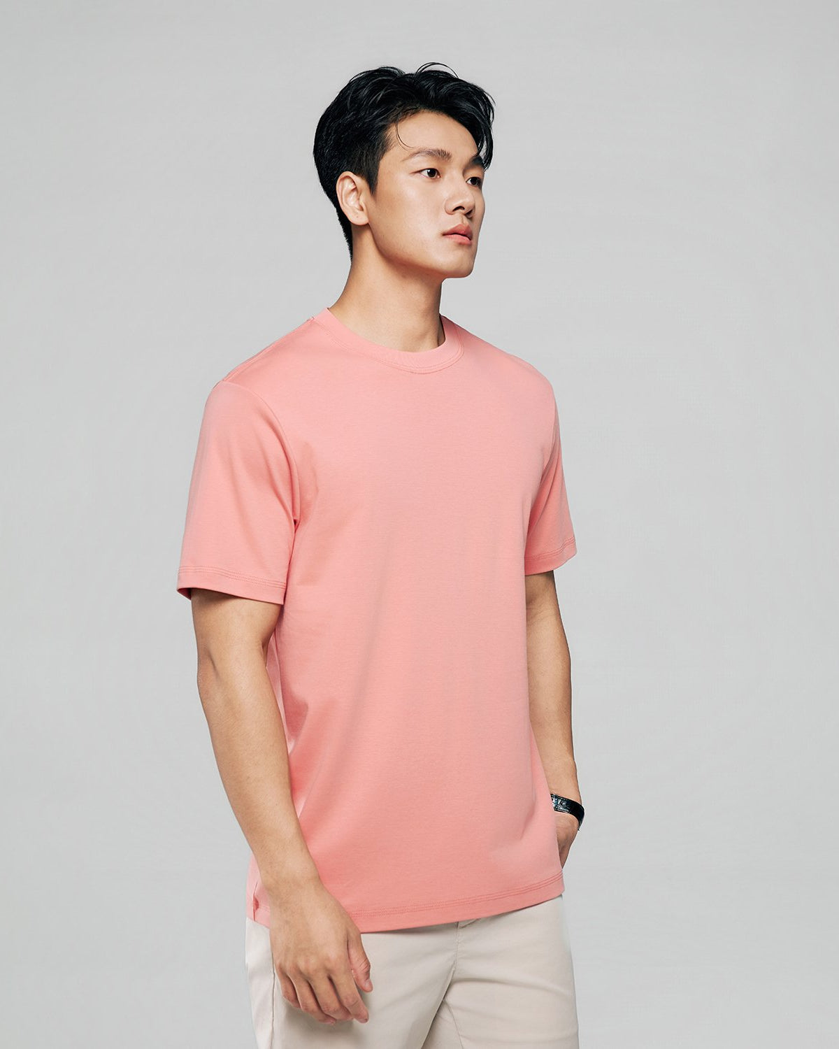 Men Regular Luxe Touch Cotton Crew Tee - Image 5
