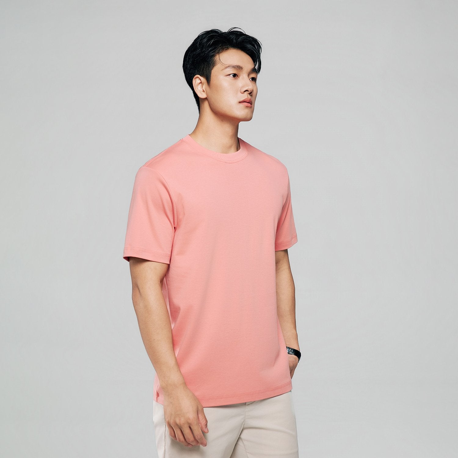 Men Regular Luxe Touch Cotton Crew Tee - Image 5