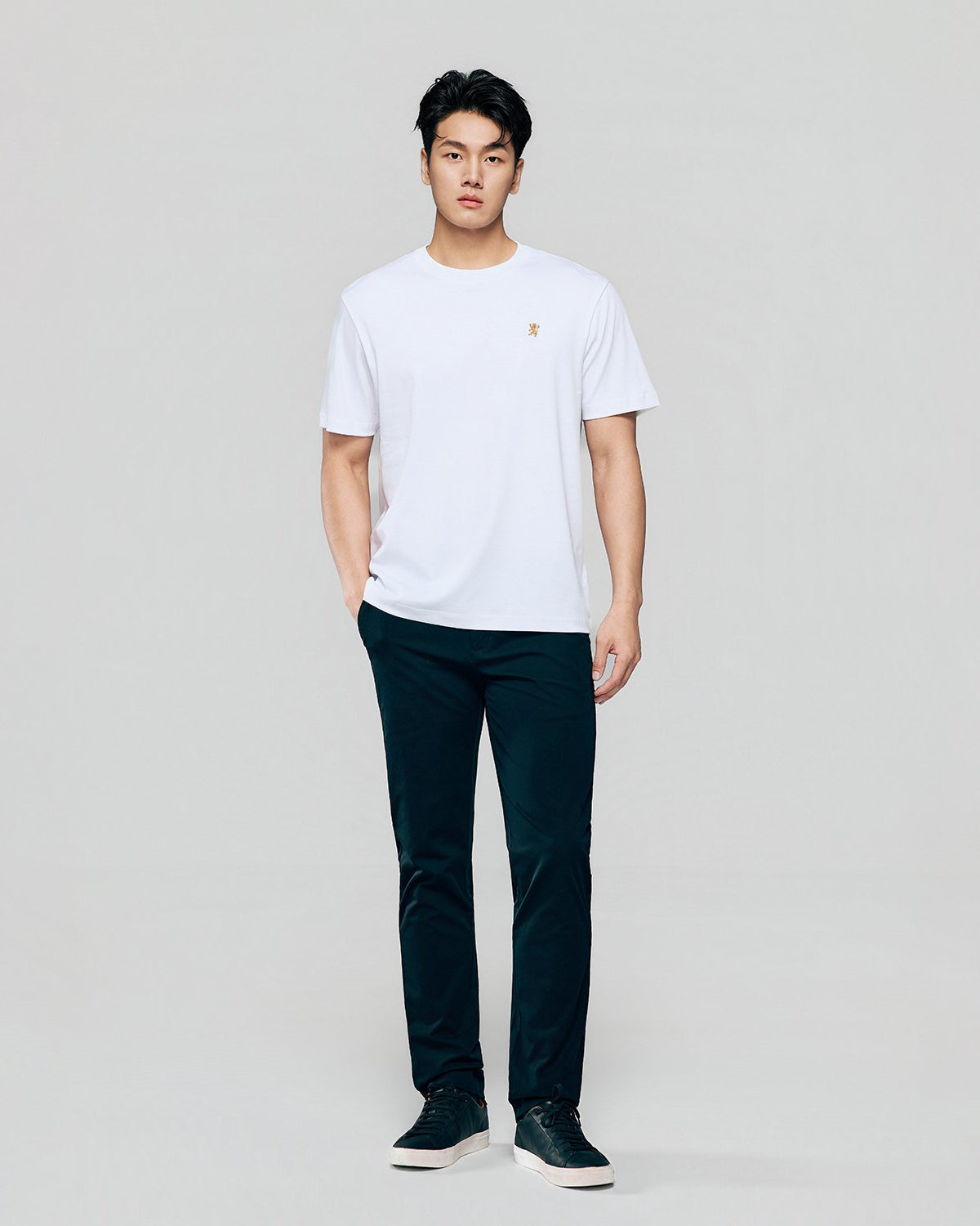 Men Luxe Touch Mercerized Cotton Crew Tee - Image 1