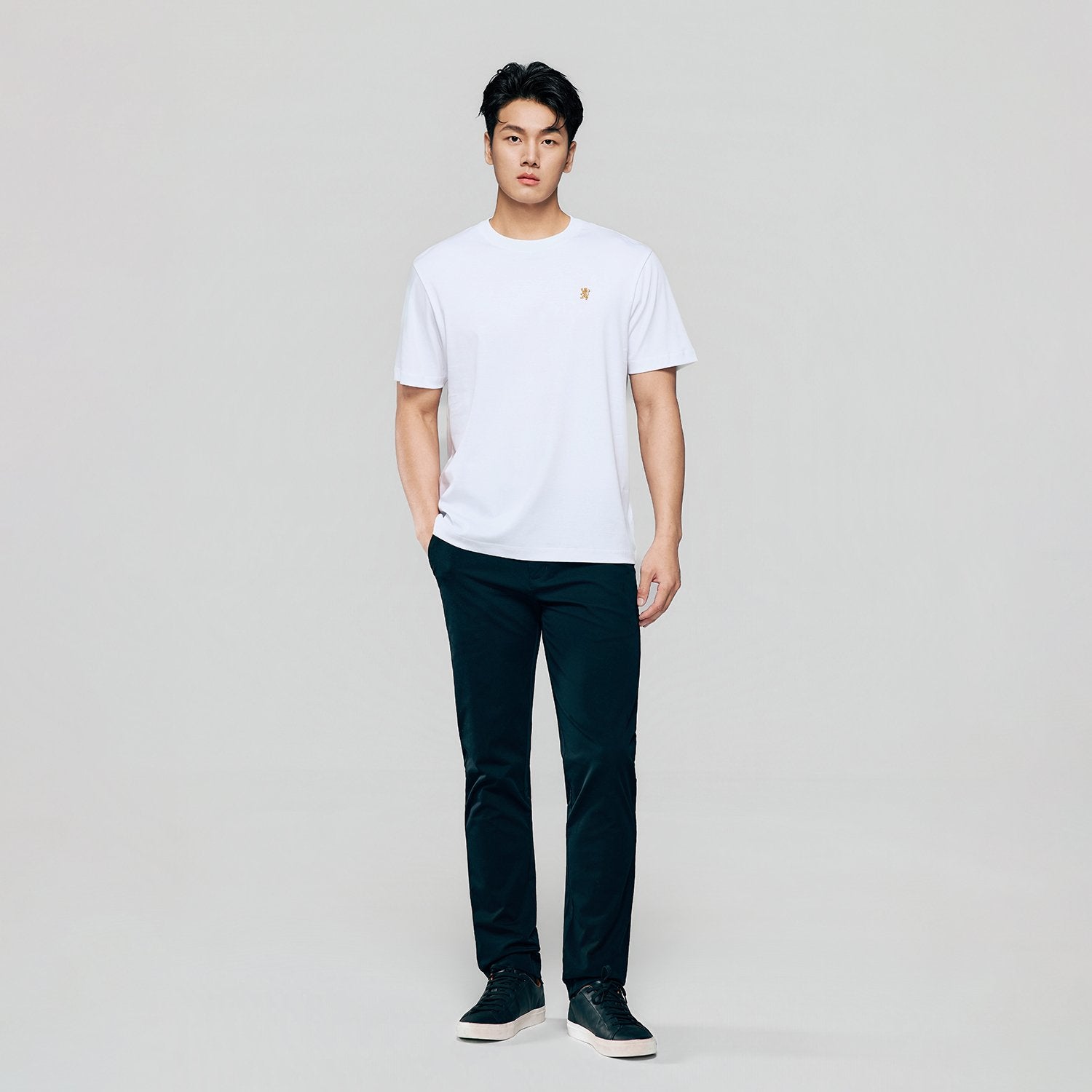 Men Luxe Touch Mercerized Cotton Crew Tee - Image 1