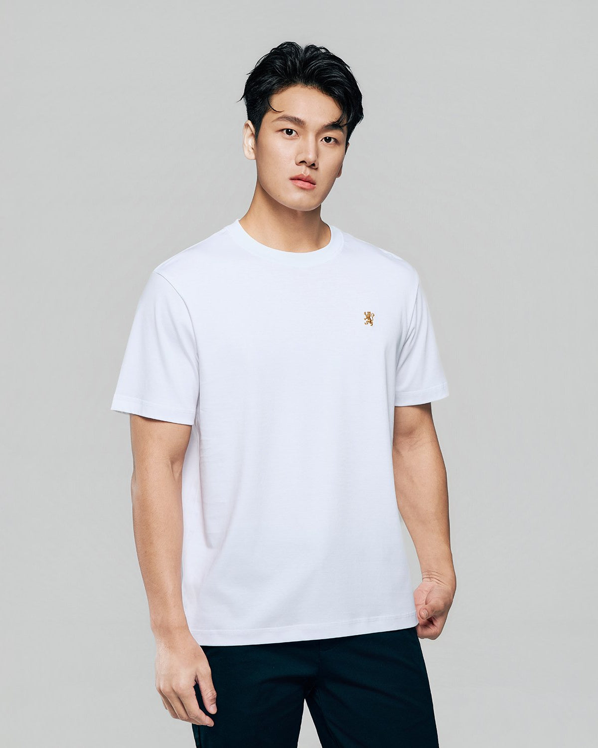 Men Luxe Touch Mercerized Cotton Crew Tee - Image 2