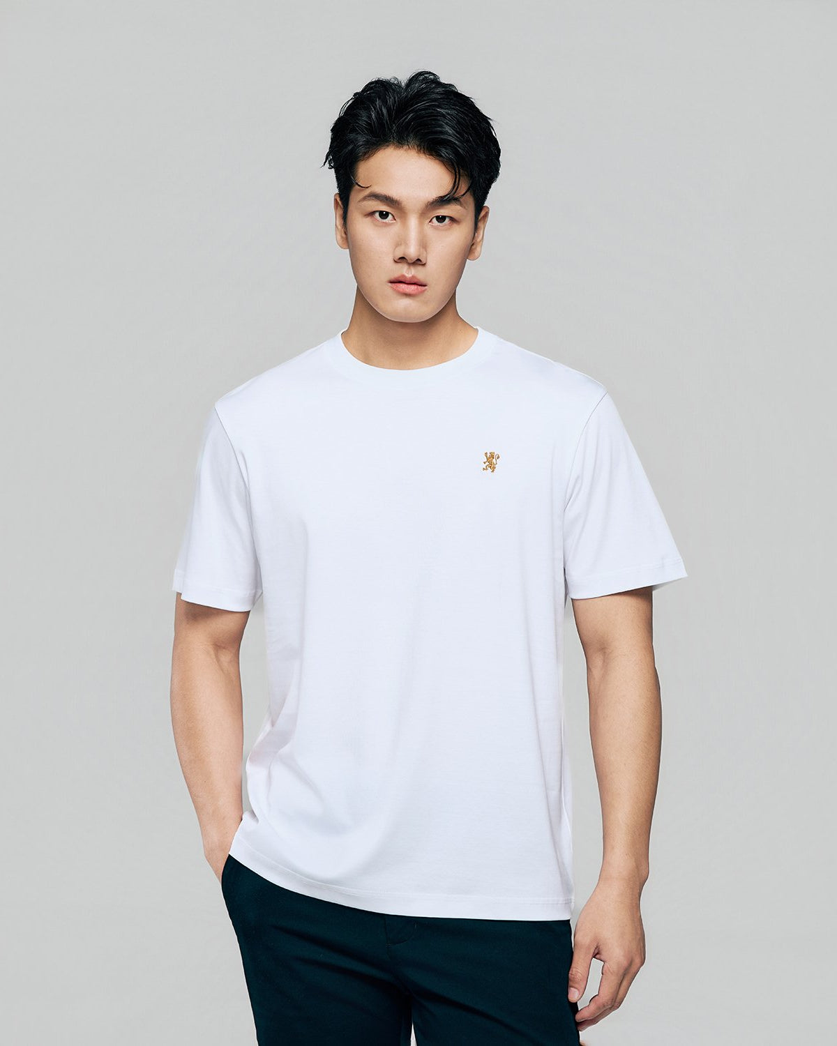 Men Luxe Touch Mercerized Cotton Crew Tee - Image 3