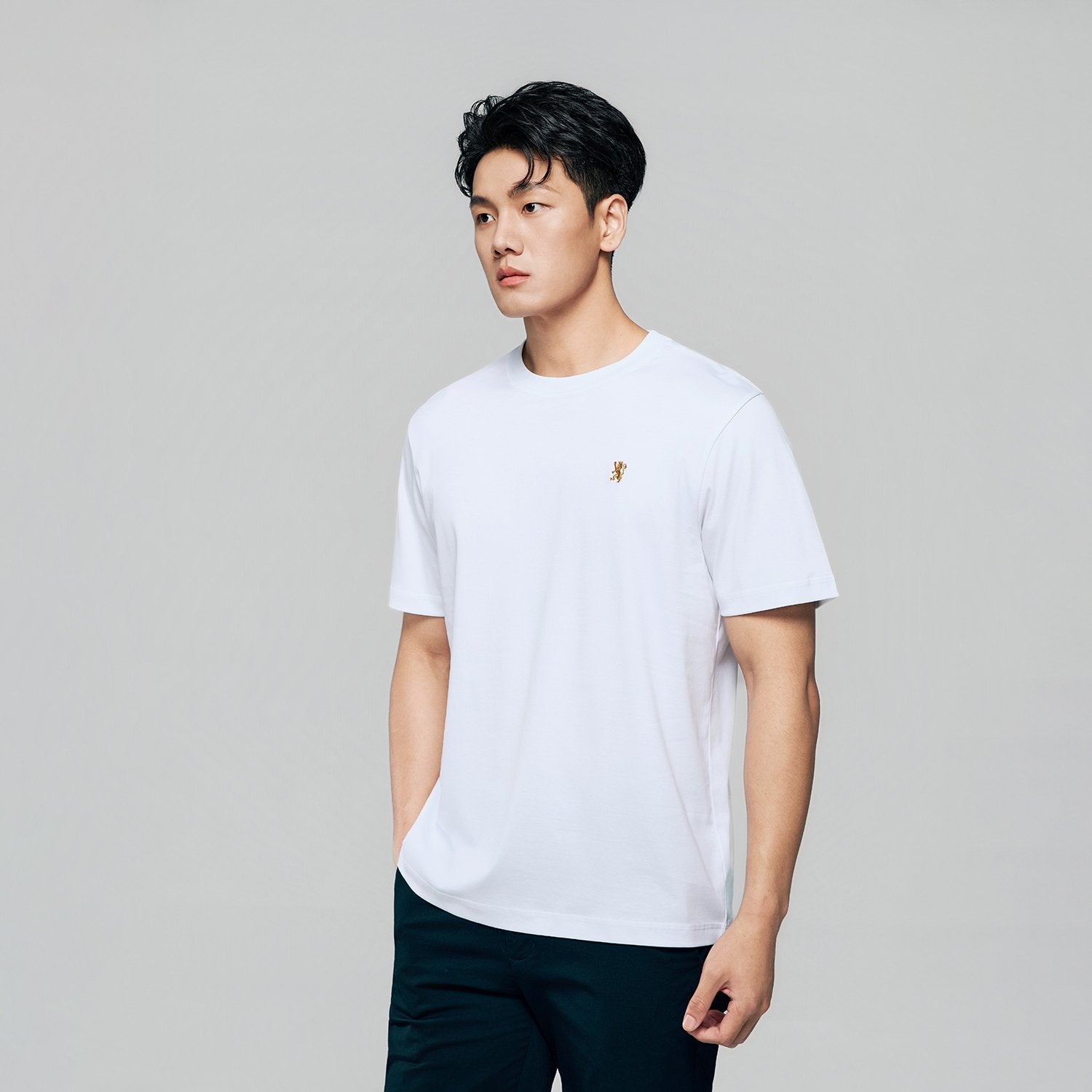 Men Luxe Touch Mercerized Cotton Crew Tee - Image 4