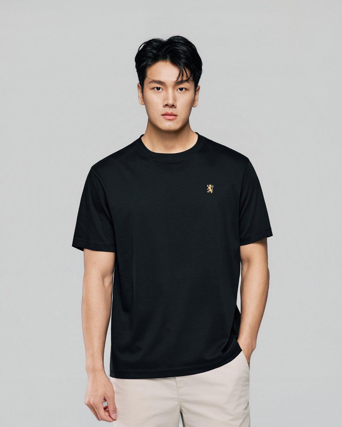 Men Luxe Touch Mercerized Cotton Crew Tee - Image 3