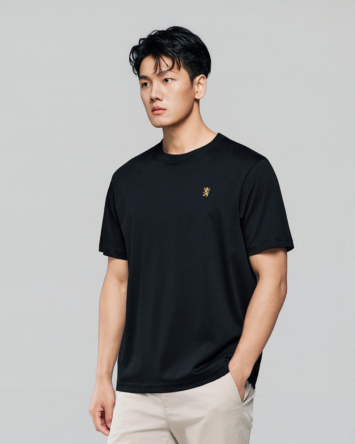 Men Luxe Touch Mercerized Cotton Crew Tee - Image 5