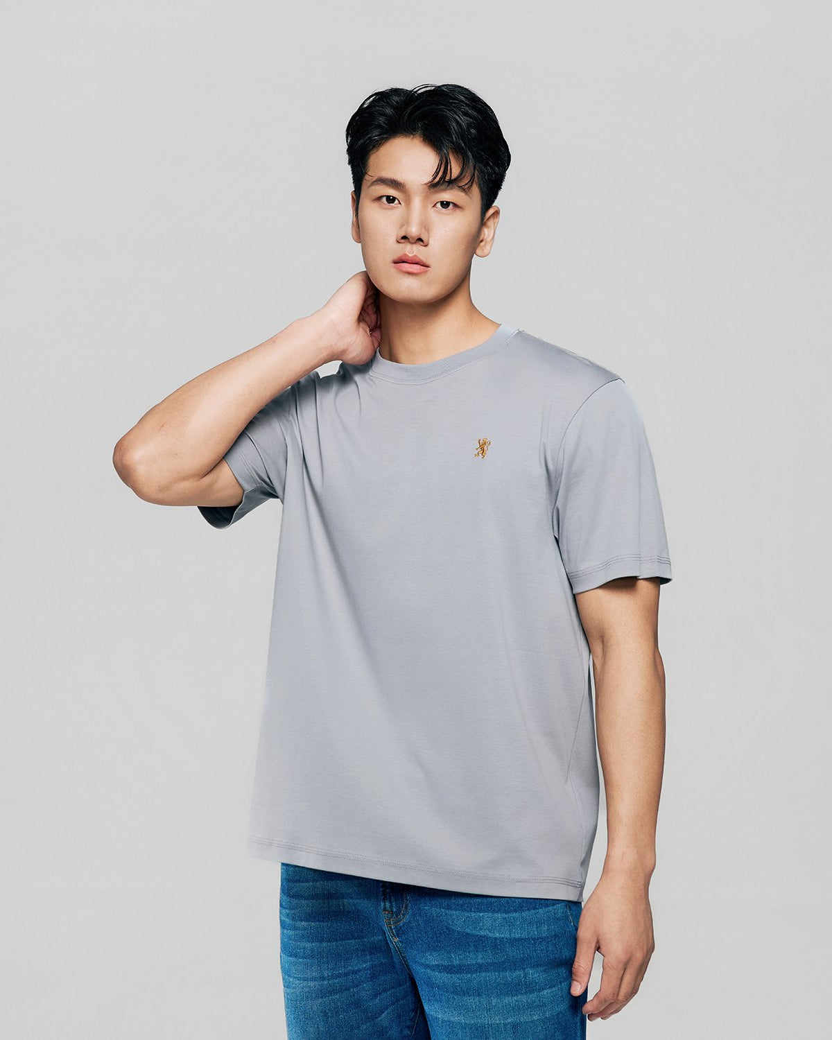 Men Luxe Touch Mercerized Cotton Crew Tee - Image 2