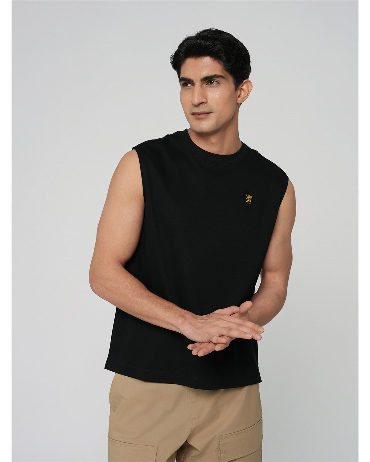 Men's Mercerized Sleeveless Regular Fit Vest - Image 2