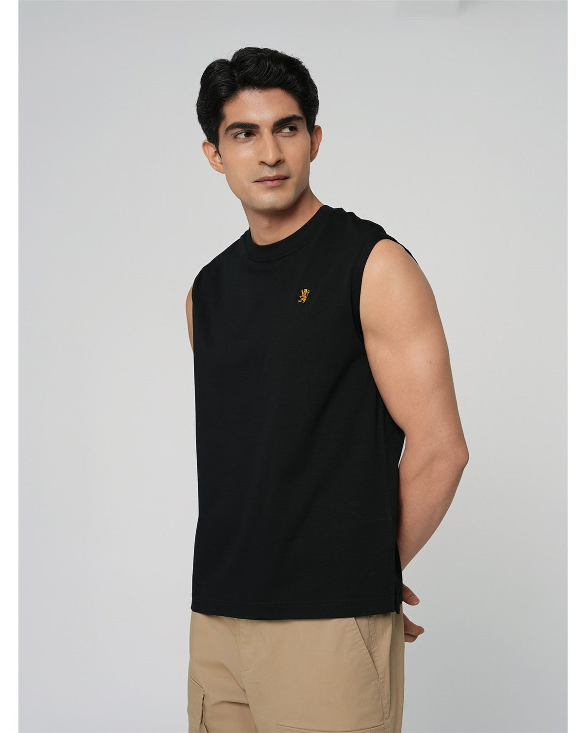 Men's Mercerized Sleeveless Regular Fit Vest - Image 4