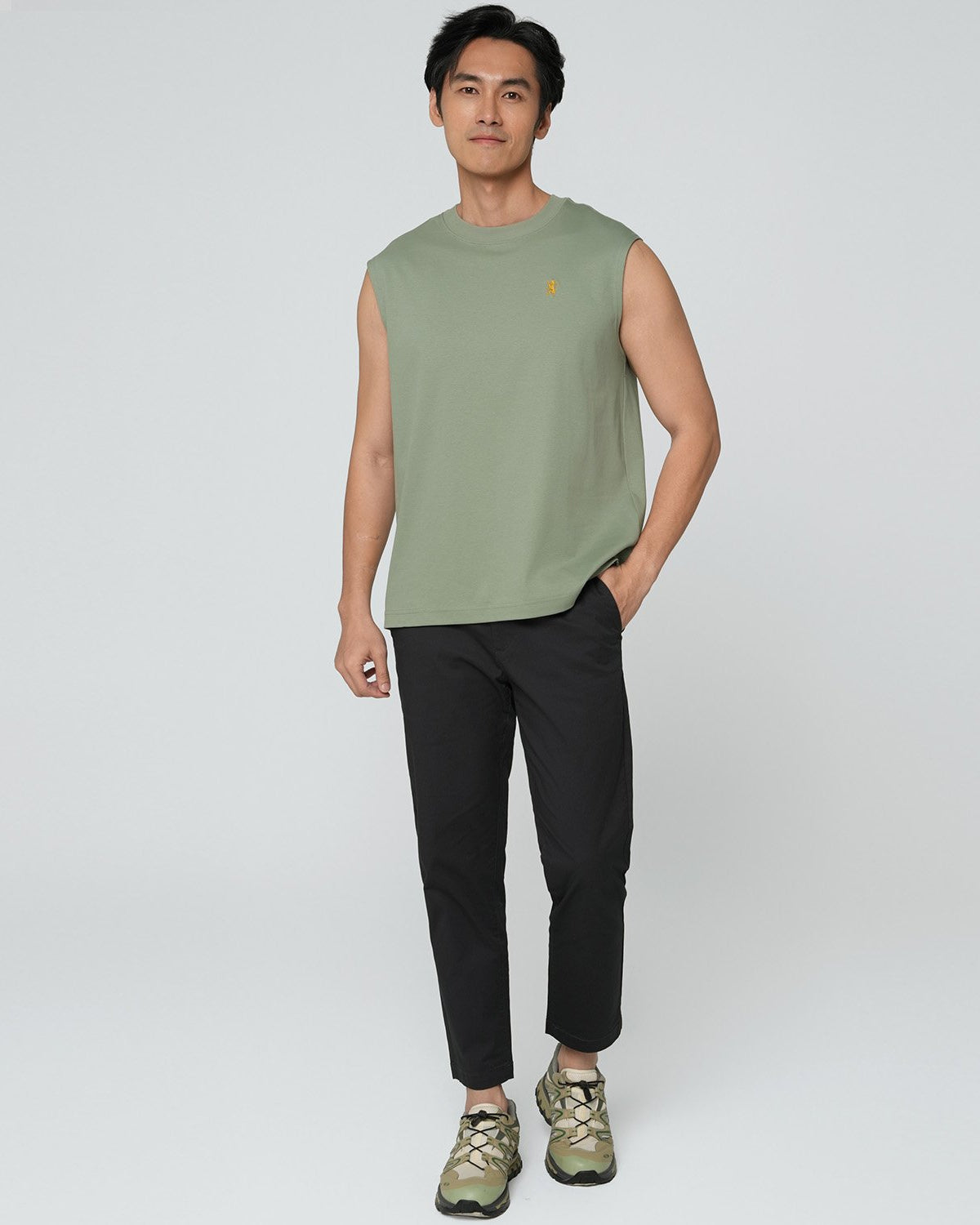 Men's Mercerized Sleeveless Regular Fit Vest - Image 1