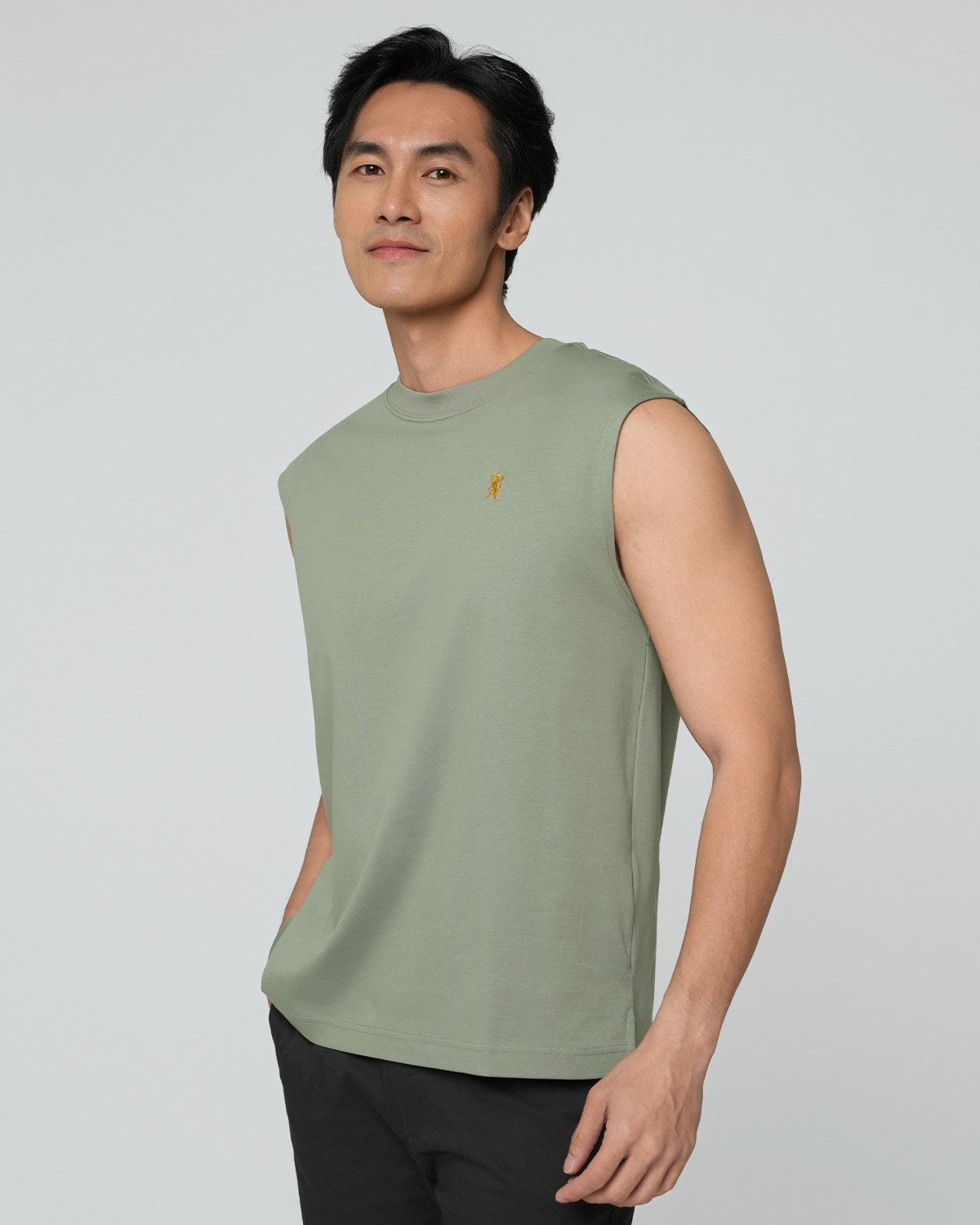 Men's Mercerized Sleeveless Regular Fit Vest - Image 2