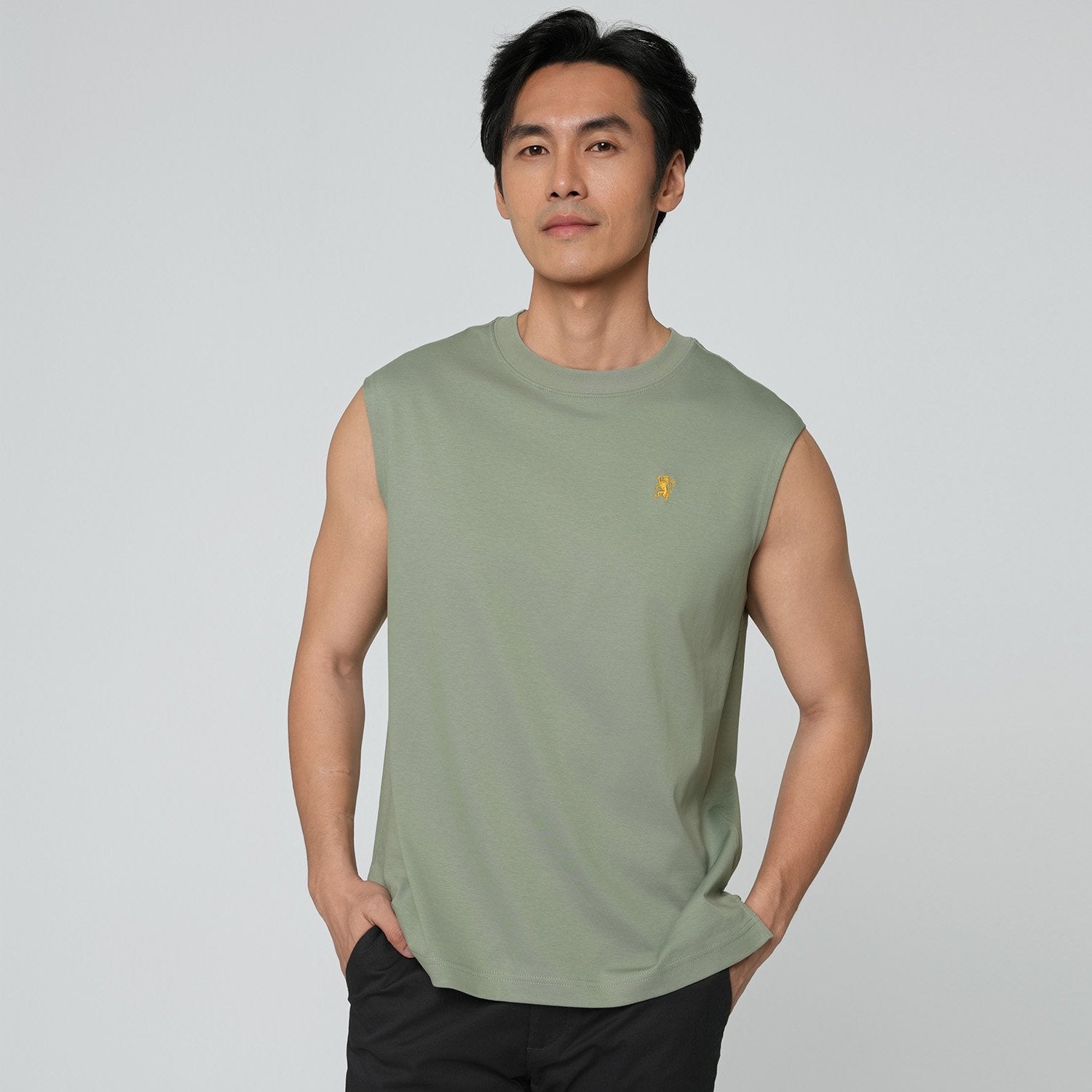 Men's Mercerized Sleeveless Regular Fit Vest - Image 3