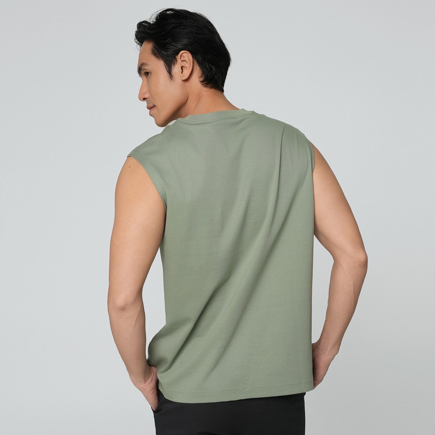 Men's luxe Mercerized Sleeveless Regular Fit Vest - Image 5