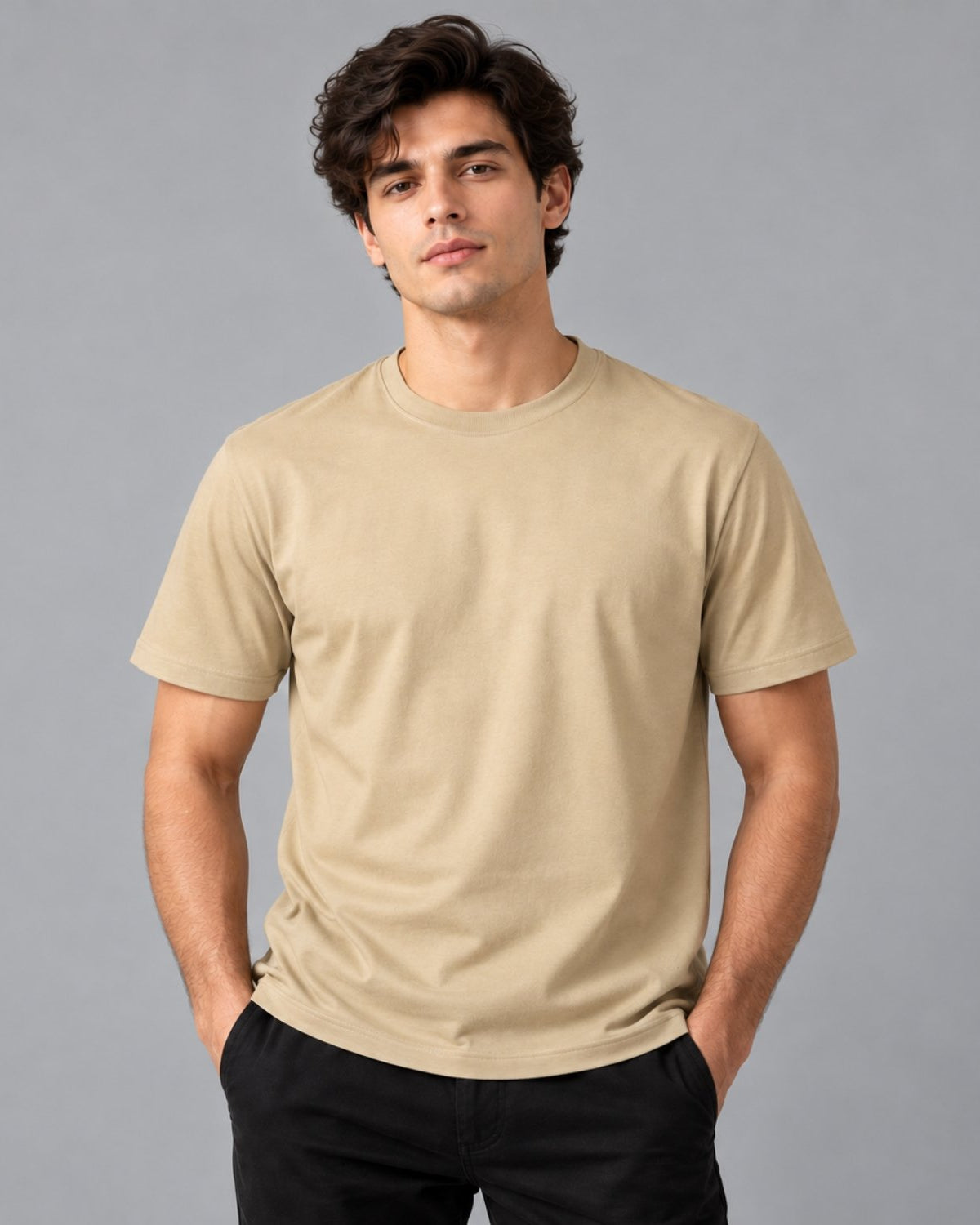 Men's Crew Neck Regular Tee - Image 1