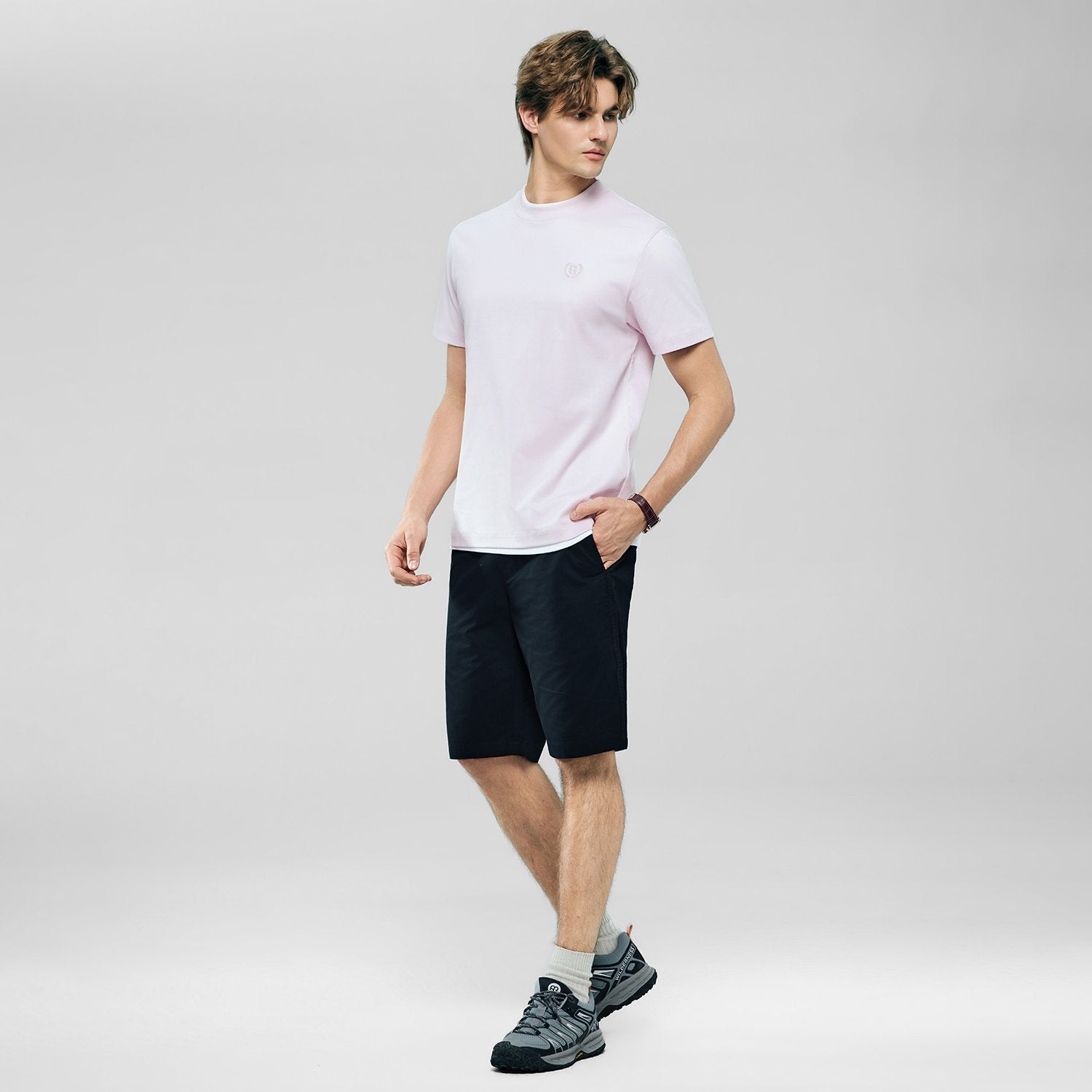 Men's Slim Fit Liquid Touch Cotton Crew Neck Tee - Image 2