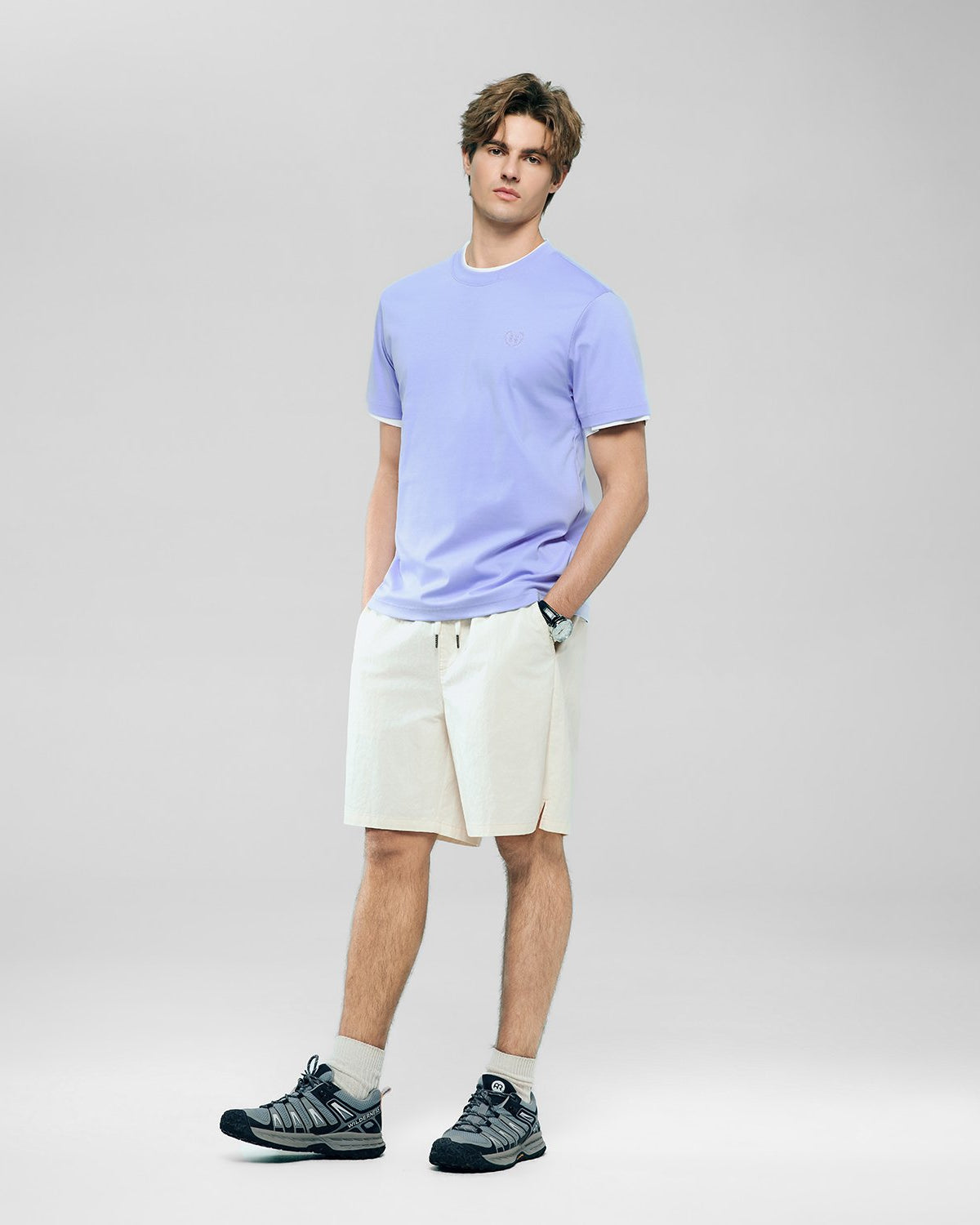 Men's Slim Fit Liquid Touch Cotton Crew Neck Tee - Image 2