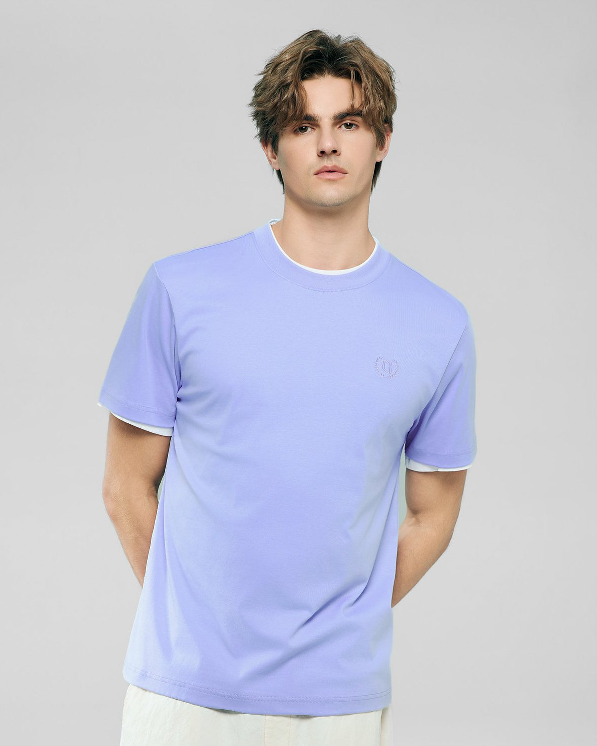 Men's Slim Fit Liquid Touch Cotton Crew Neck Tee - Image 3