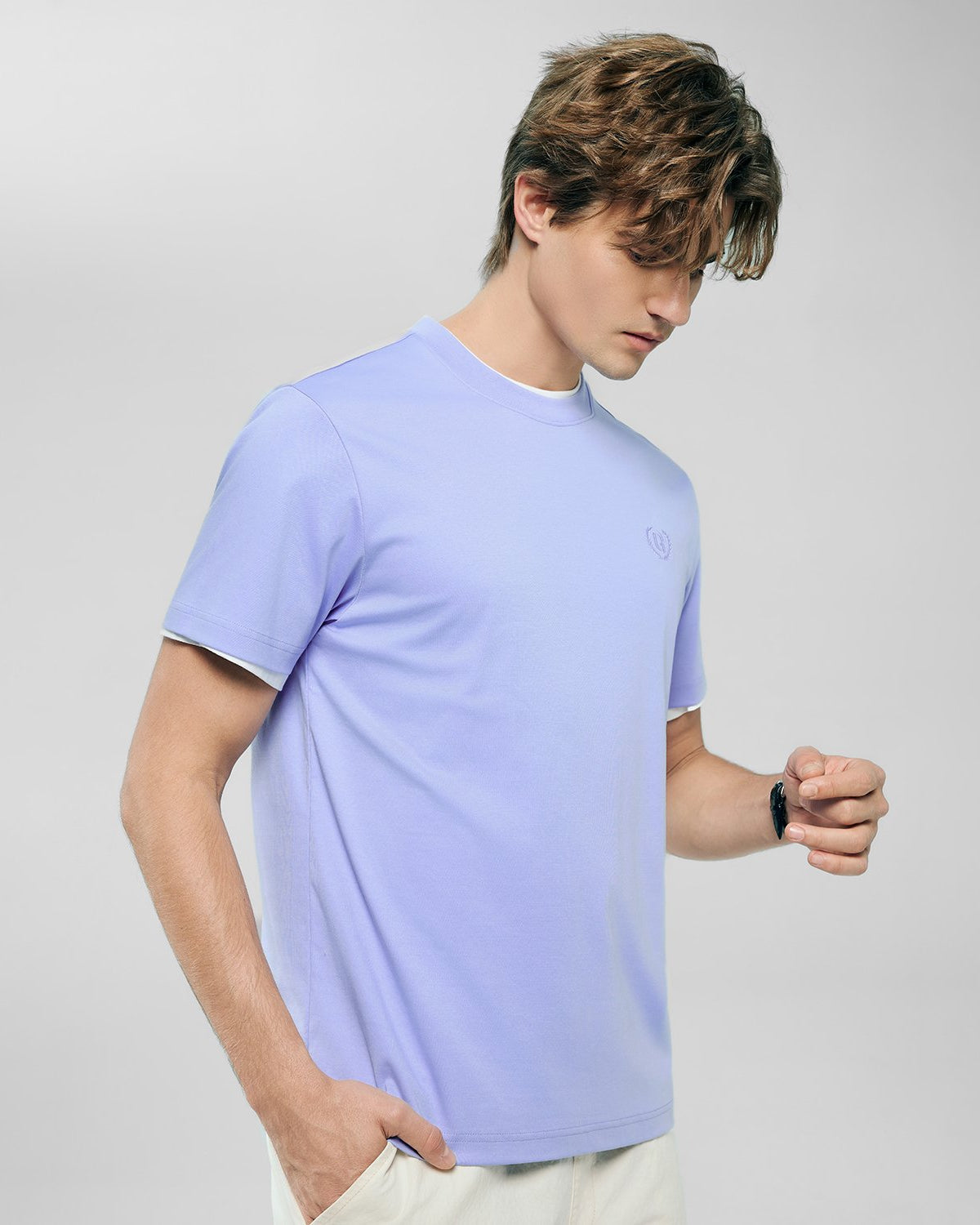 Men's Slim Fit Liquid Touch Cotton Crew Neck Tee - Image 6