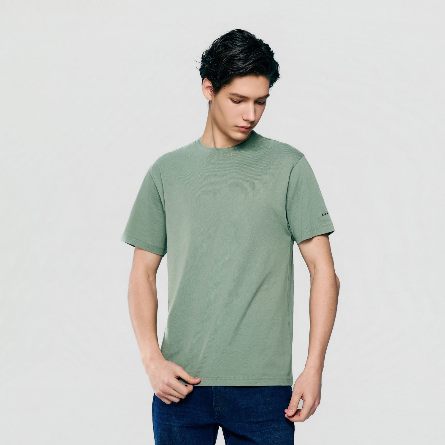 Men's Slim Fit Cotton Crew Neck Tee - Image 3