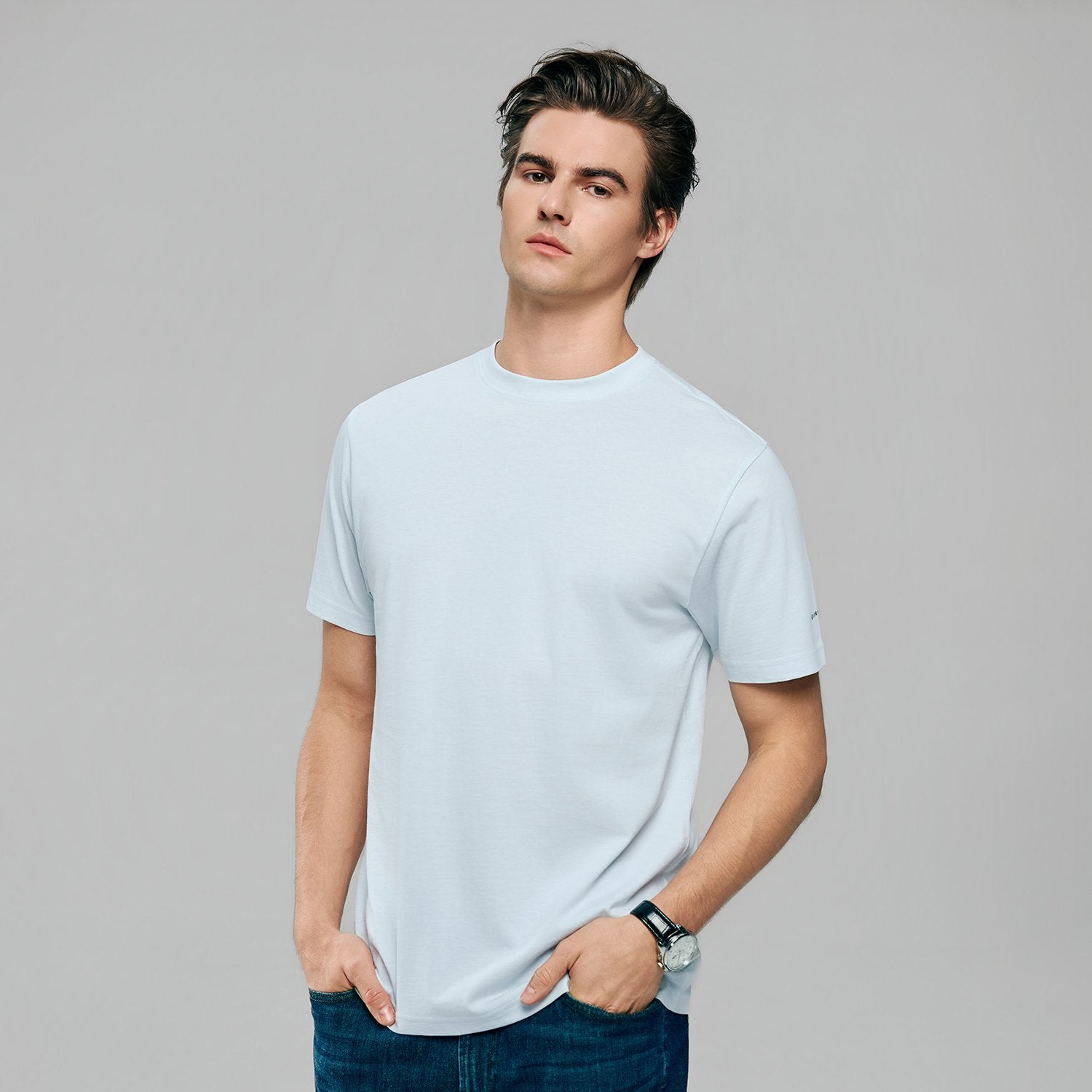 Men's Slim Fit Cotton Crew Neck Tee - Image 3