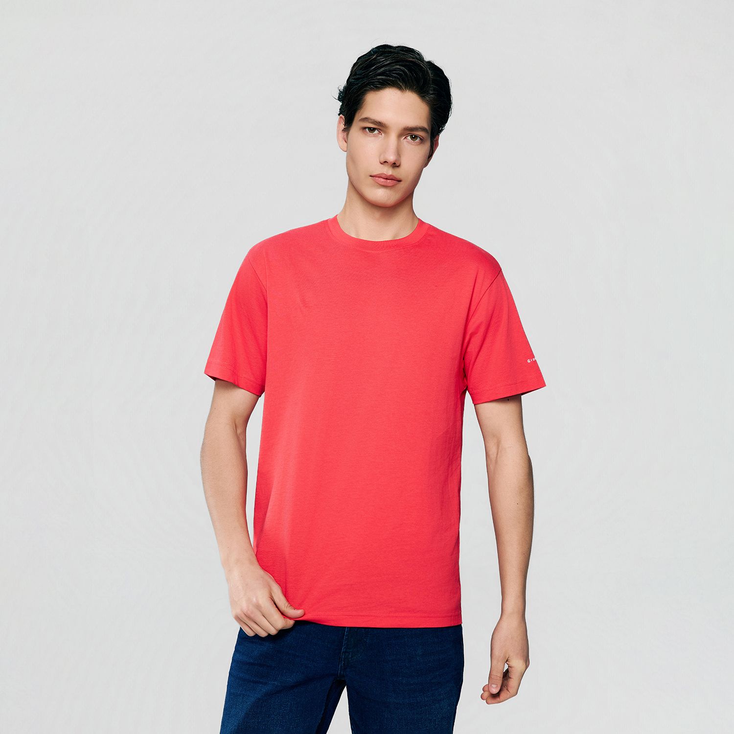 Men's Slim Fit Cotton Crew Neck Tee - Image 2