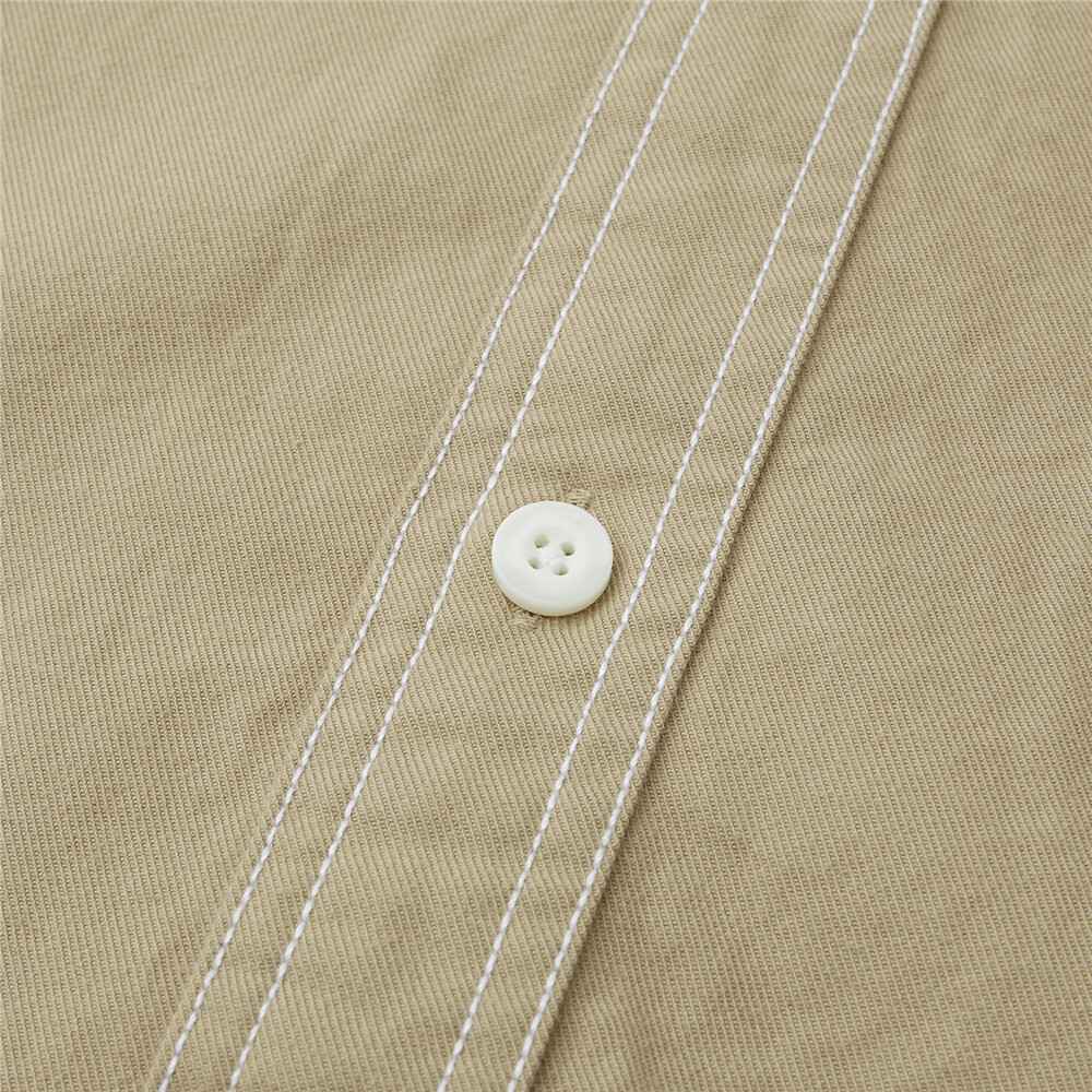 Men's Relaxed Fit Cotton Twill Long Sleeve Shirt - Image 7