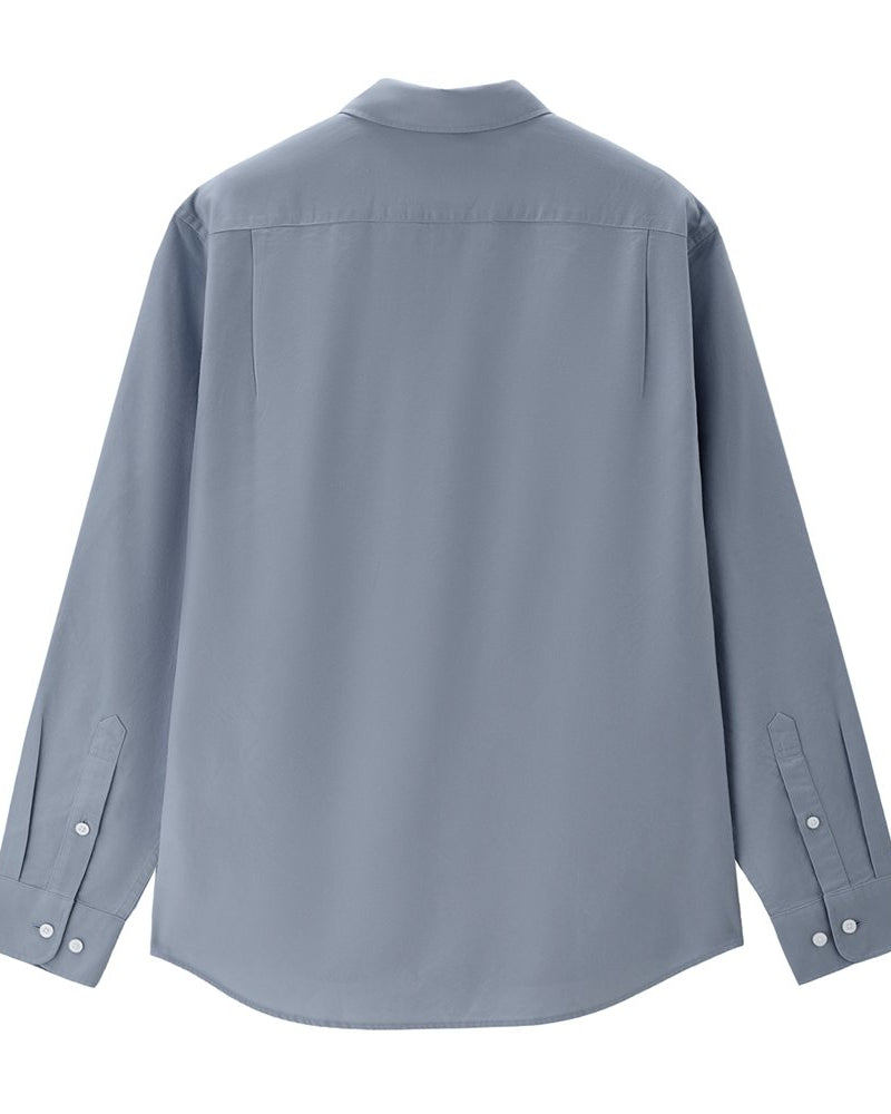 Men's Relaxed Fit Lyocell-Cotton Embroidered Shirt - Image 3