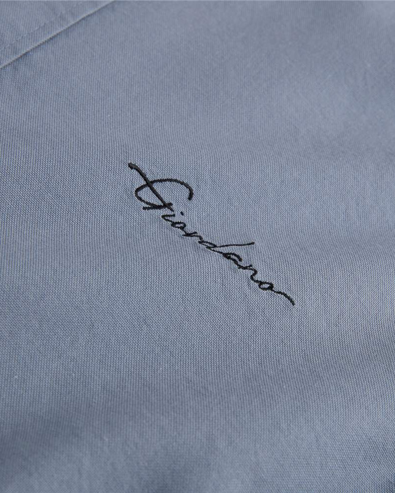 Men's Relaxed Fit Lyocell-Cotton Embroidered Shirt - Image 8