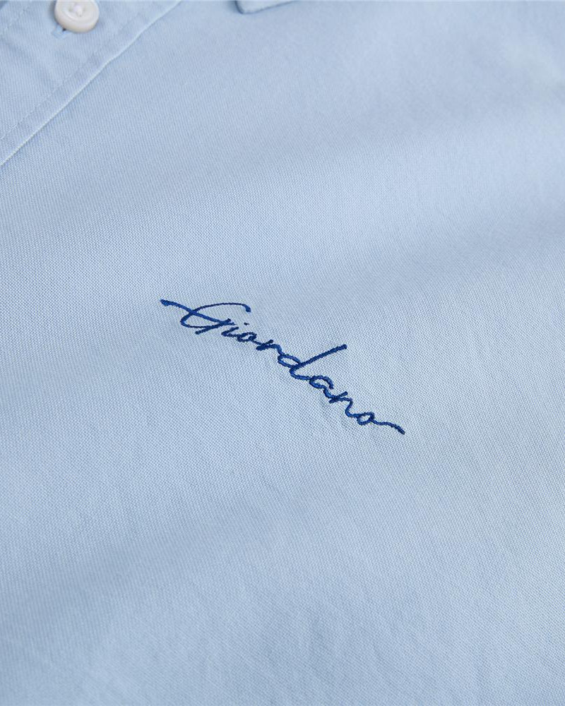 Men's Relaxed Fit Lyocell-Cotton Embroidered Shirt - Image 9