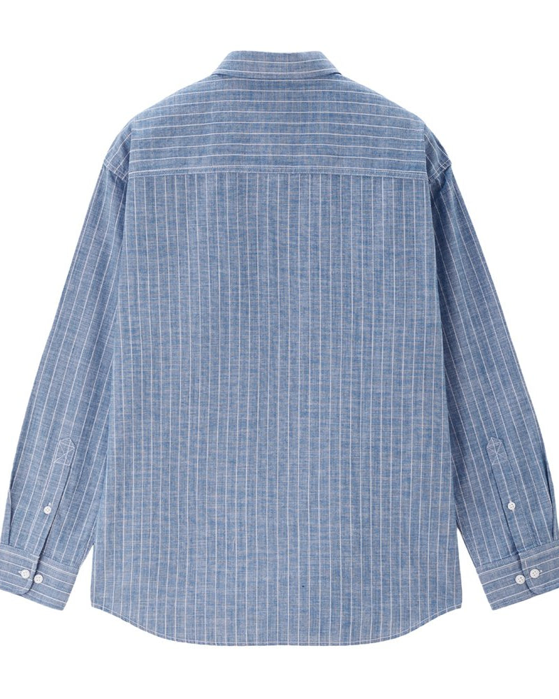 Men's Relaxed Fit Cotton Chambray Shirt - Image 4