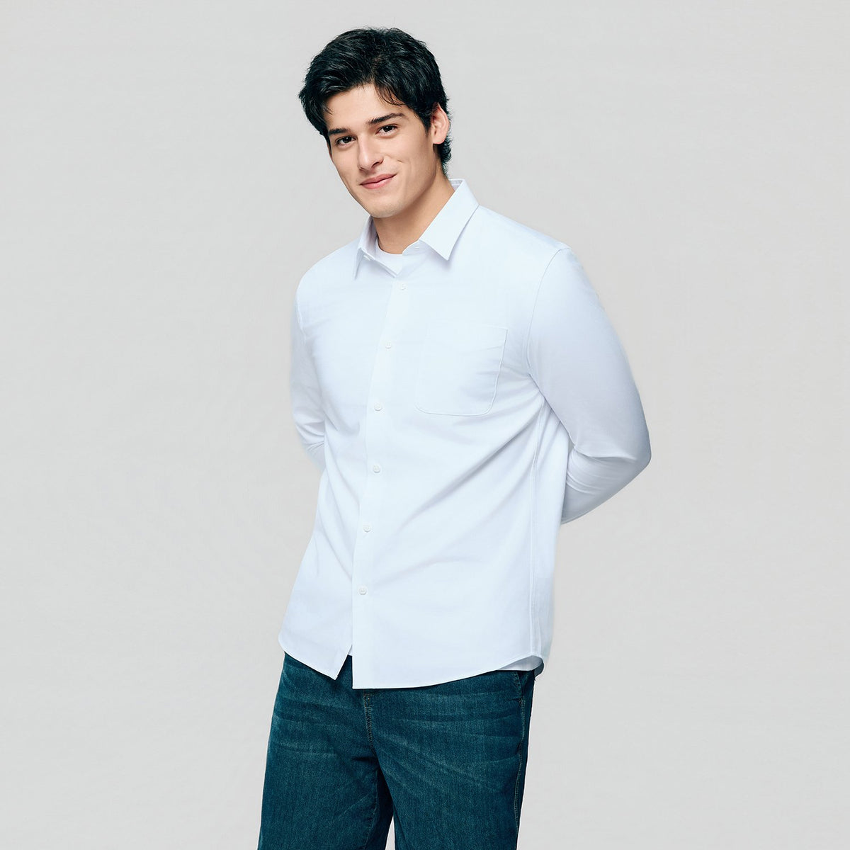 Men's Polyester/Modal Slim Fit Shirt - Image 2