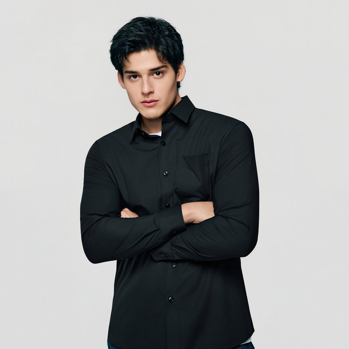 Men's Polyester/Modal Slim Fit Shirt - Image 5