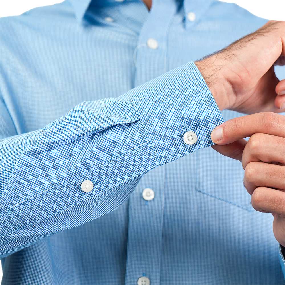 Men's Wrinkle Free Oxford Long Sleeve Shirt - Image 5