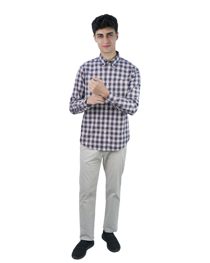 Men's Wrinkle Free Oxford Long Sleeve Shirt - Image 2