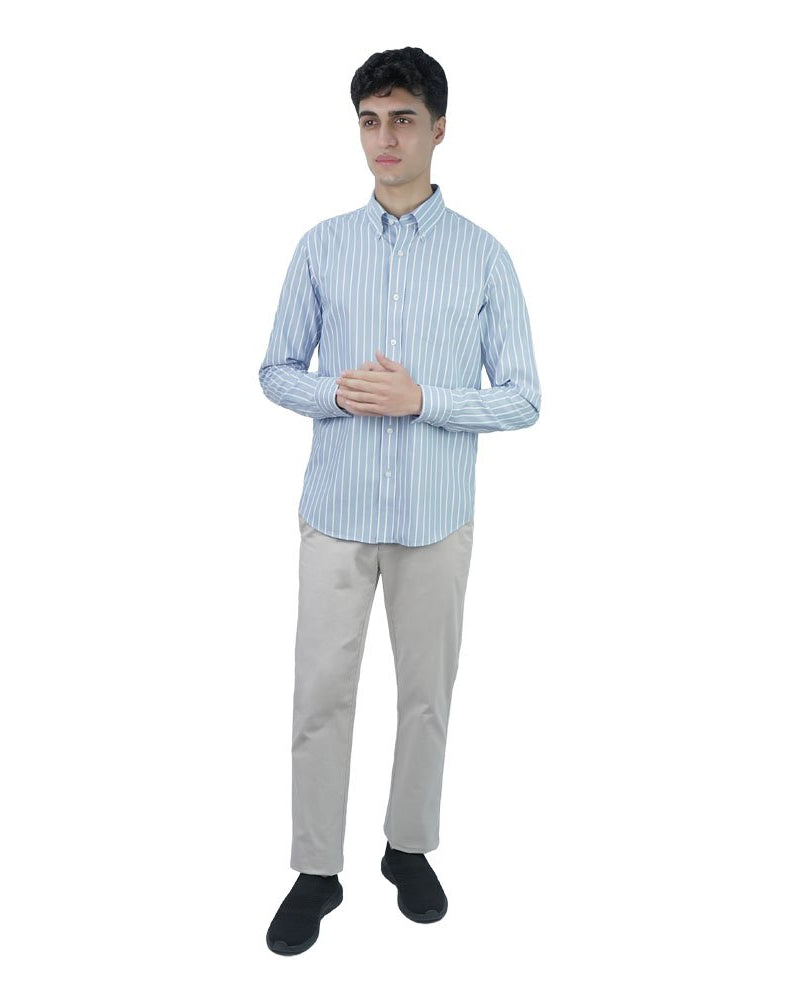 Men's Wrinkle Free Oxford Long Sleeve Shirt - Image 2
