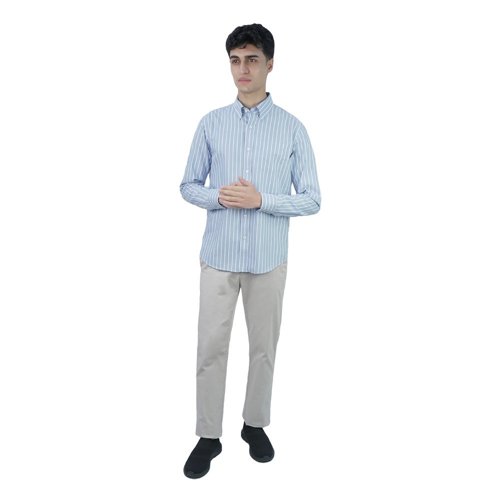 Men's Wrinkle Free Oxford Long Sleeve Shirt - Image 2