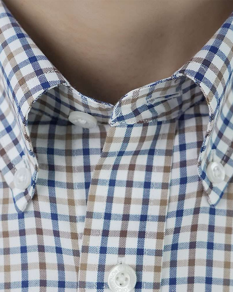 Men's Wrinkle Free Oxford Long Sleeve Shirt - Image 3