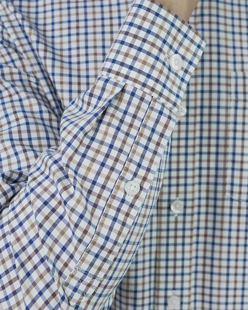Men's Wrinkle Free Oxford Long Sleeve Shirt - Image 5