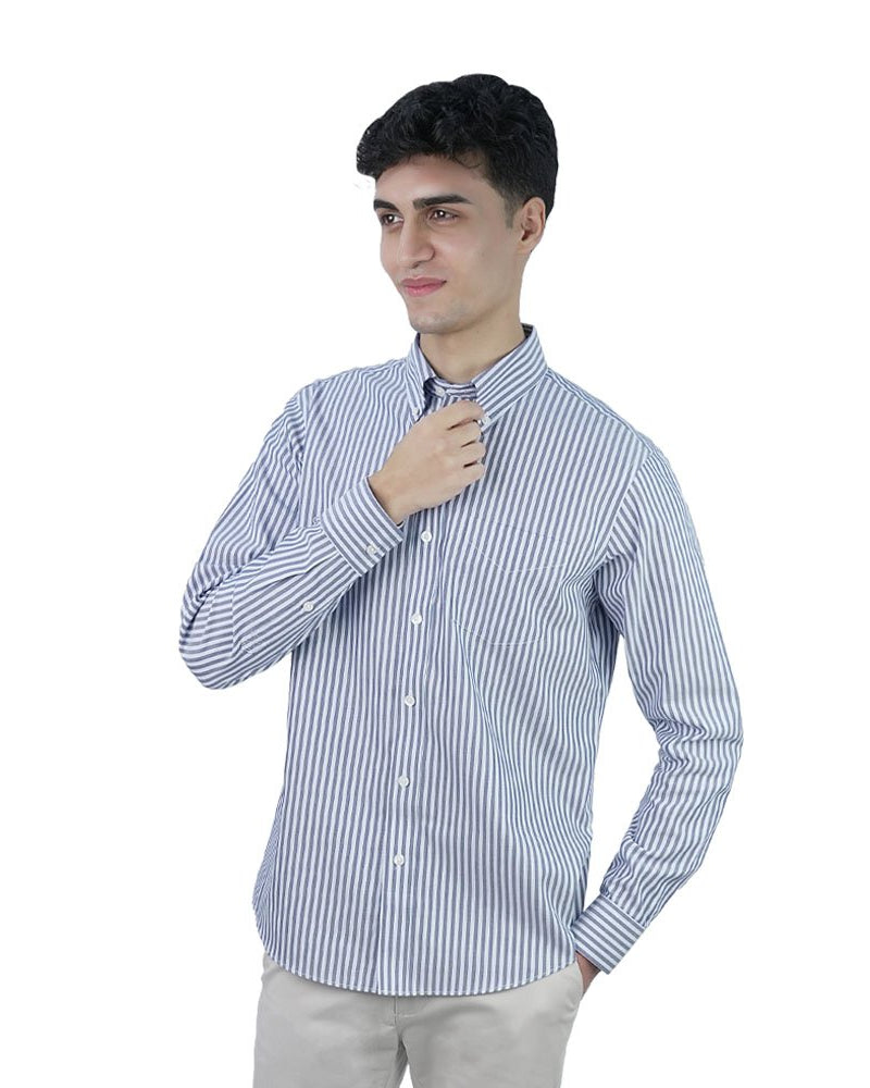 Men's Wrinkle Free Oxford Long Sleeve Shirt - Image 1