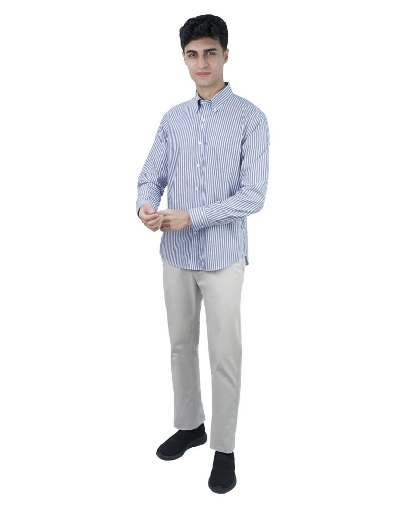 Men's Wrinkle Free Oxford Long Sleeve Shirt - Image 2