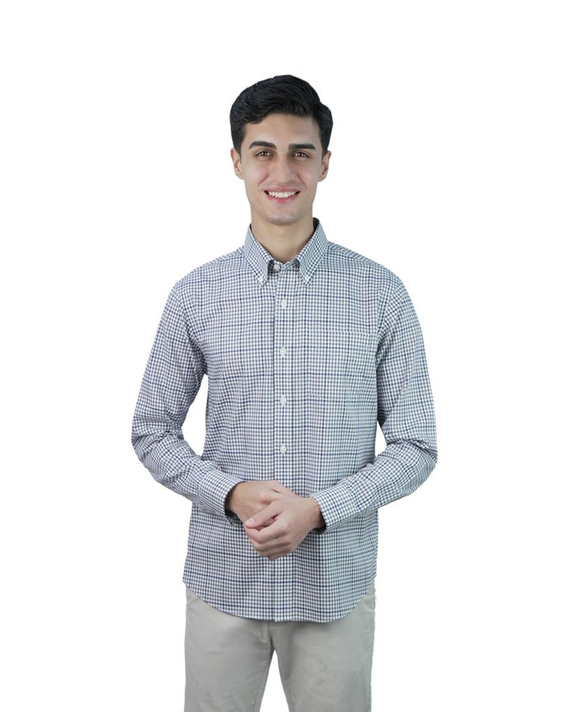 Men's Wrinkle Free Oxford Long Sleeve Shirt - Image 1