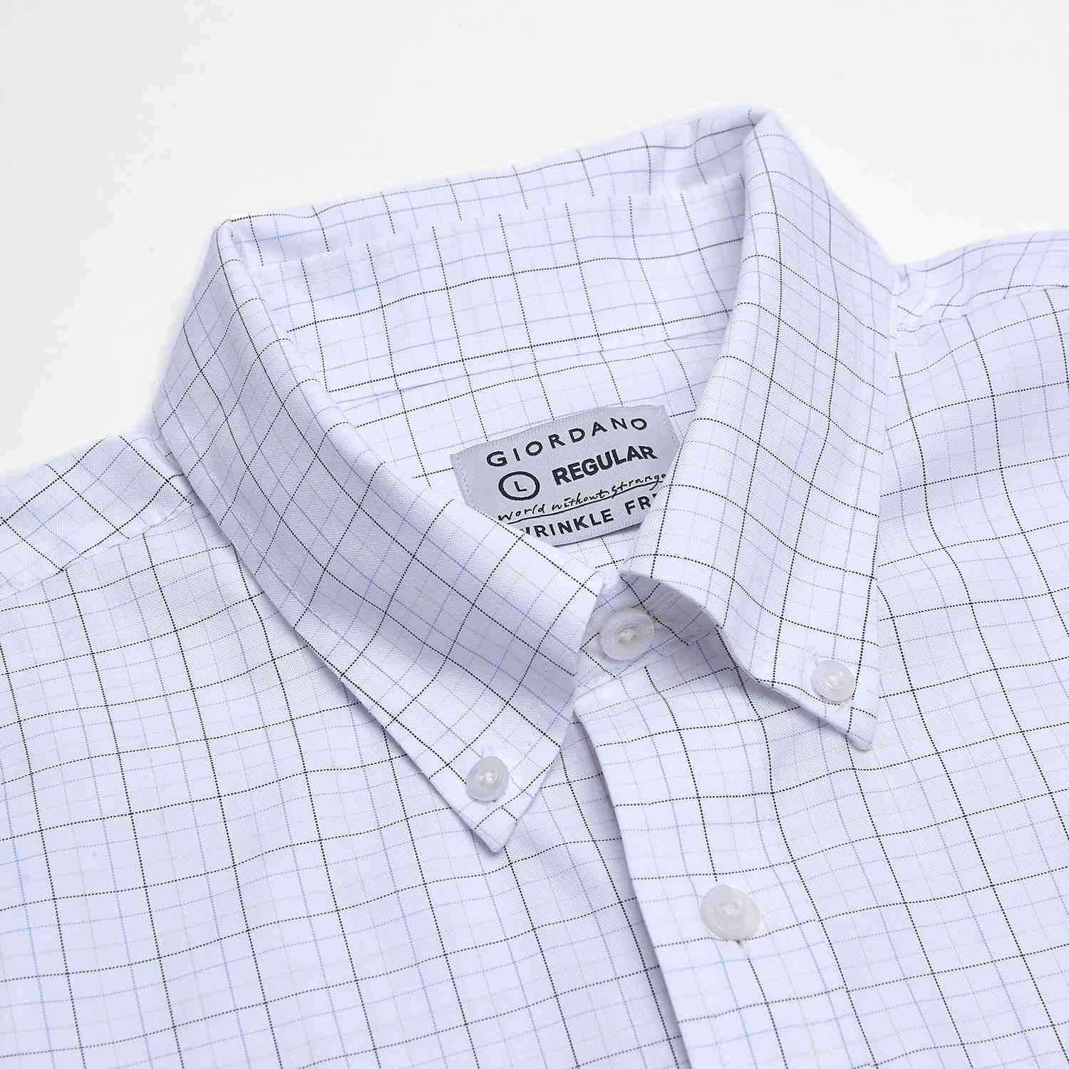 Men's Wrinkle Free Oxford Long Sleeve Shirt - Image 3