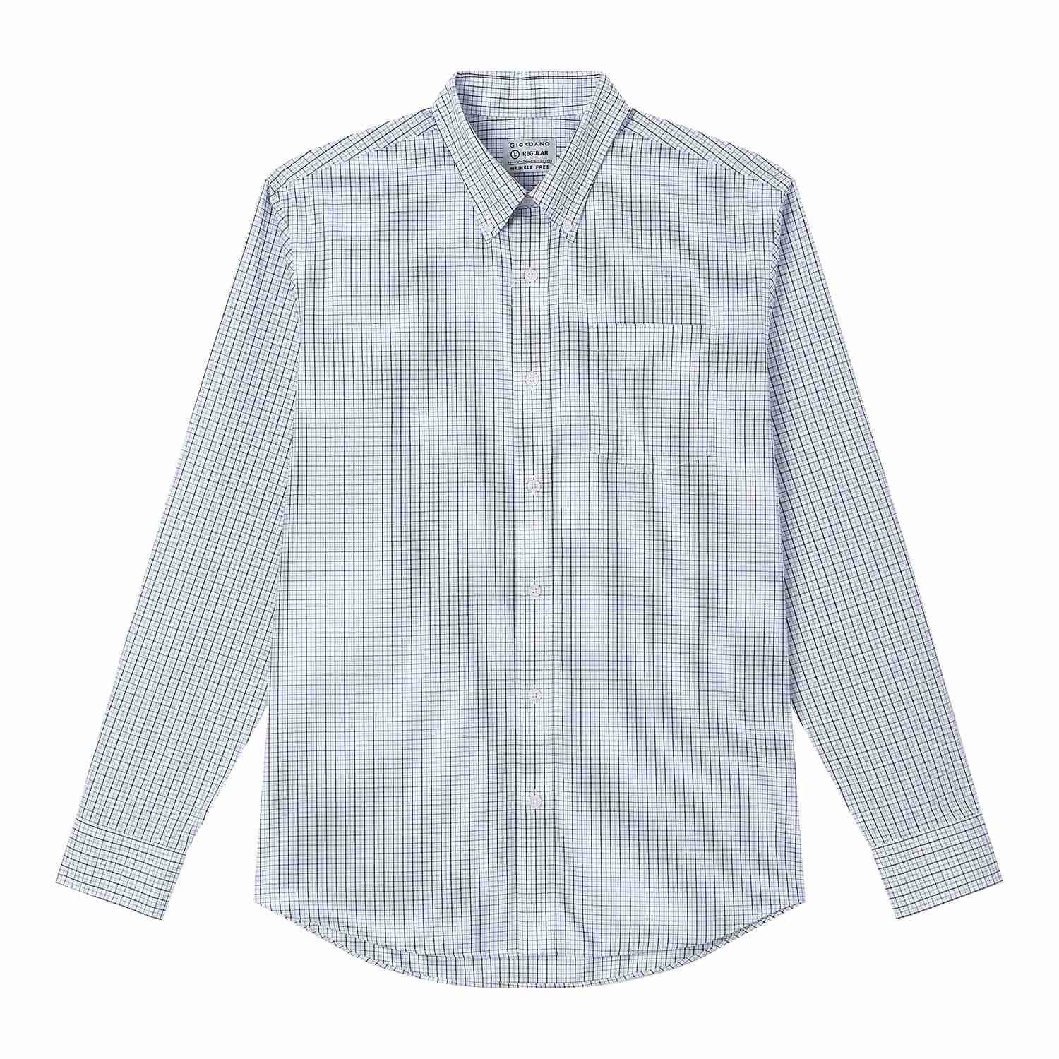 Men's Wrinkle Free Oxford Long Sleeve Shirt - Image 1