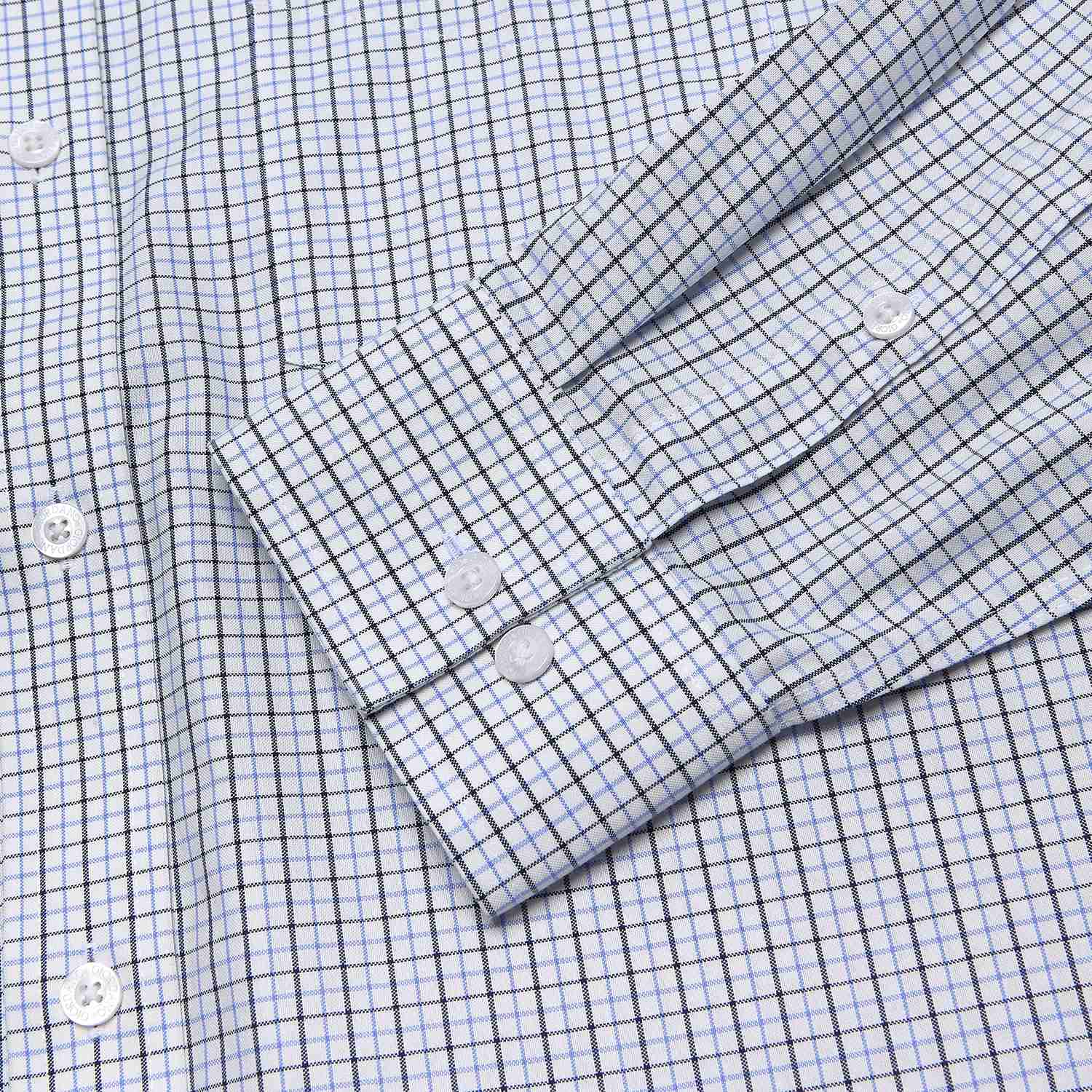 Men's Wrinkle Free Oxford Long Sleeve Shirt - Image 4