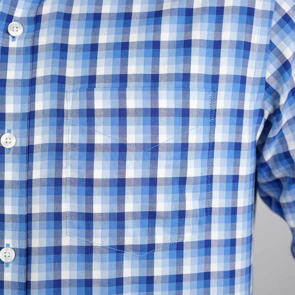 Men's Wrinkle Free Oxford Long Sleeve Shirt - Image 4