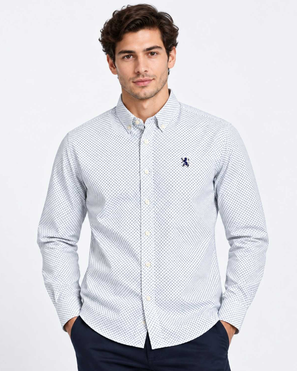 Men's Cotton Oxford Slim Fit Shirt - Image 1