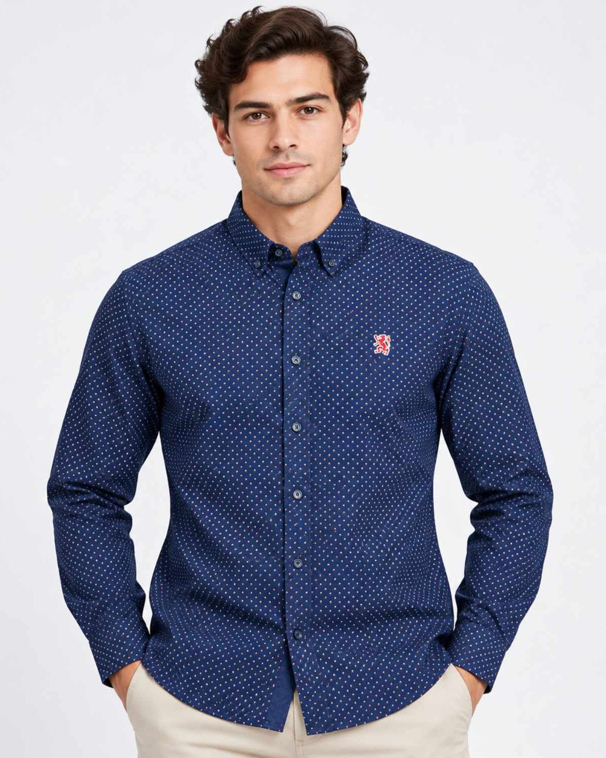 Men's Cotton Oxford Slim Fit Shirt - Image 1