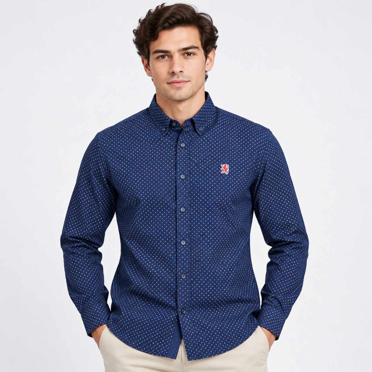 Men's Cotton Oxford Slim Fit Shirt - Image 1