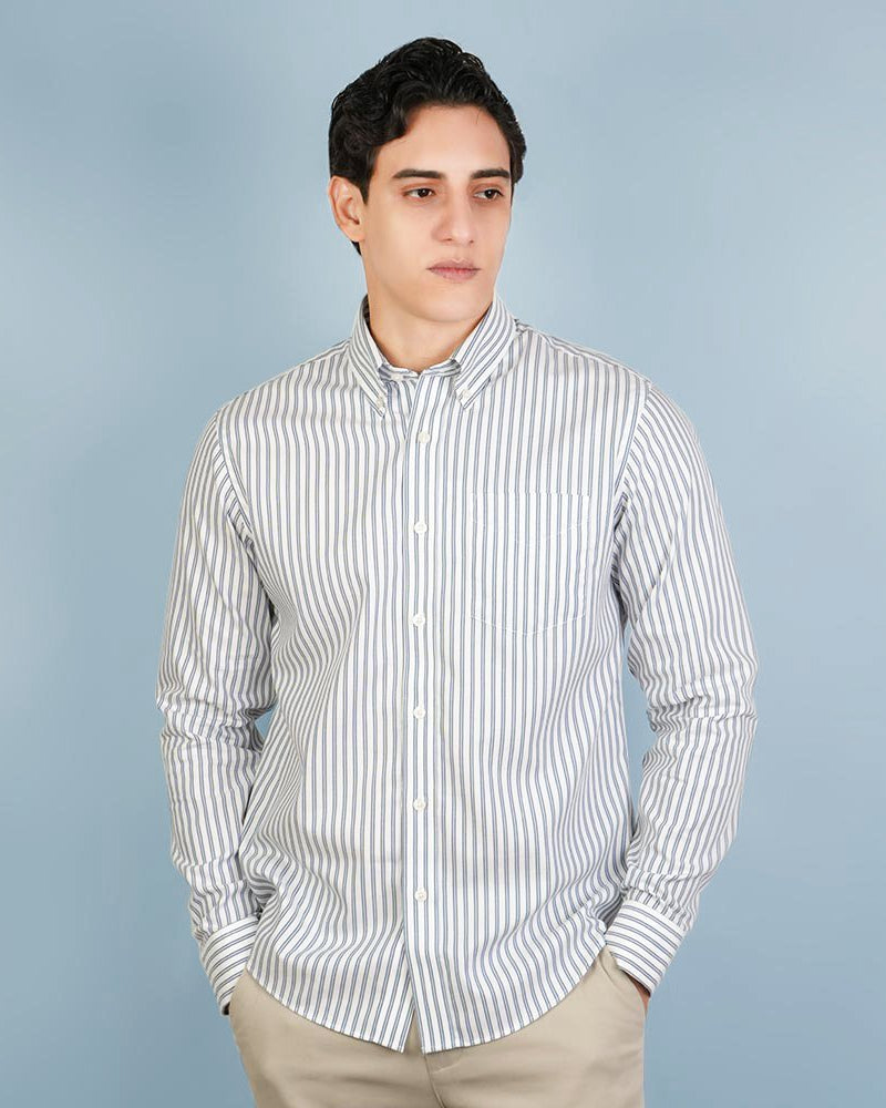 Men's Cotton Oxford Regular Fit Wrinkle Free Shirt - Image 1