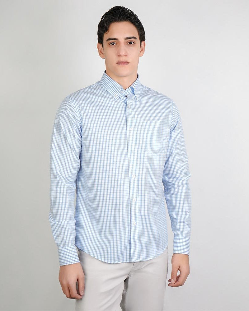 Men's Cotton Oxford Regular Fit Wrinkle Free Shirt - Image 1