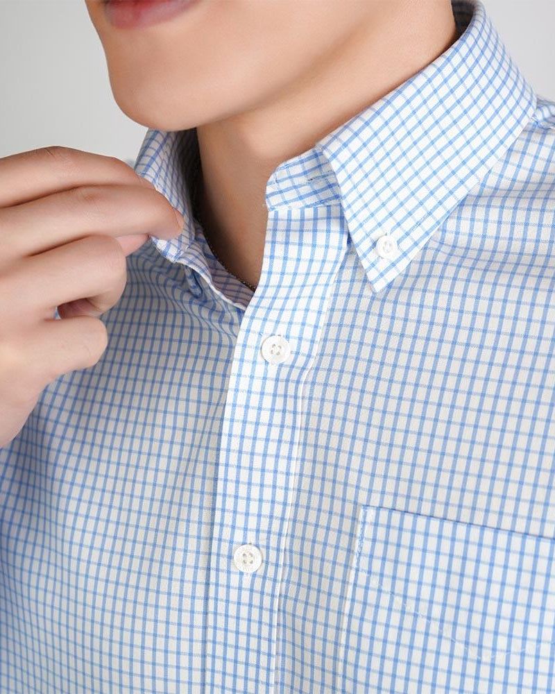 Men's Cotton Oxford Regular Fit Wrinkle Free Shirt - Image 3